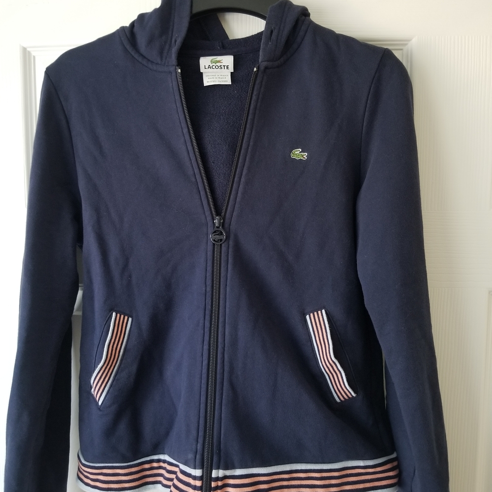 Lacoste Dark Blue Zip-Up Hoodie